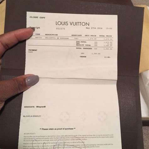 real louis vuitton receipt|louis vuitton wallet receipt.